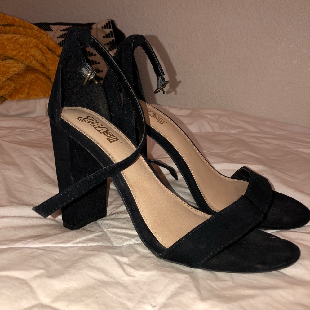 Black Strap Heels